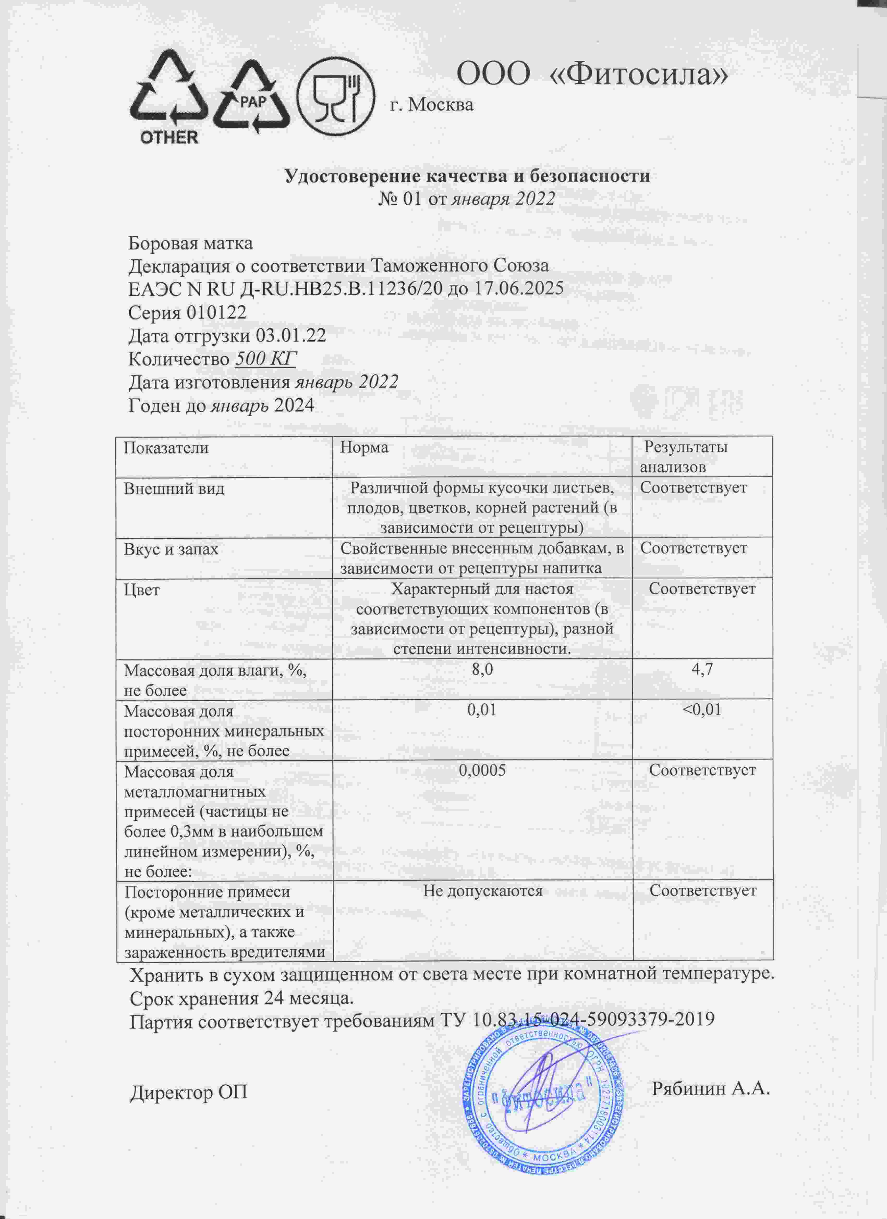Паспорт №010122